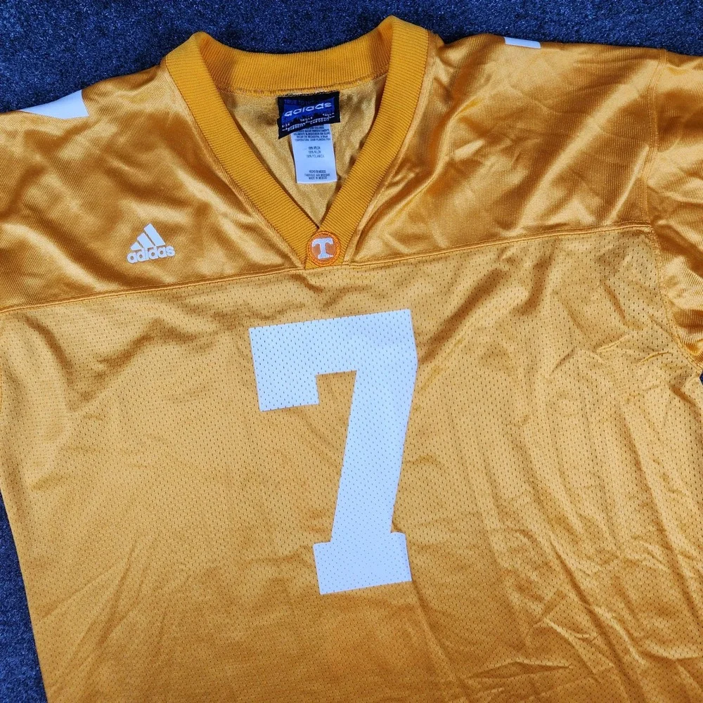 VTG Adidas Tennessee Volunteers #7 Football Jersey Mens Large Orange  Mesh